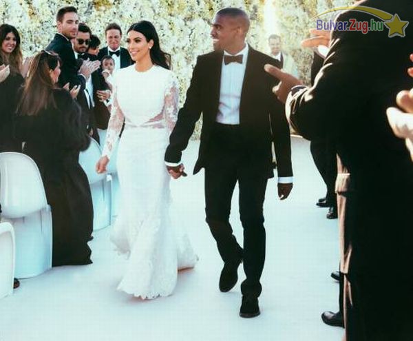 Ilyen volt az évtized esküvője: egybekelt Kim Kardashian és Kanye West