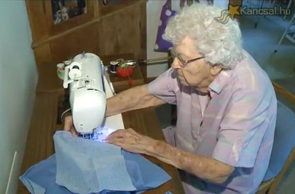 Rászoruló gyerekeknek varr ruhákat a 99 éves hölgy