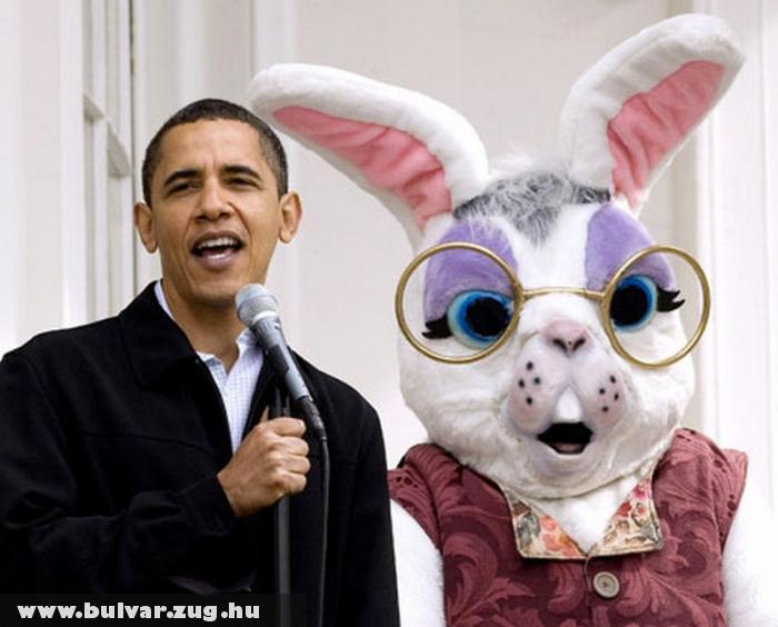 Barack Obama & Eastern Bunny