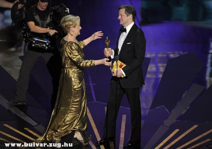 Oscar 2012: Margaret Thatcher brit miniszterelnököt megformáló Meryl Streep is Oscart kapott