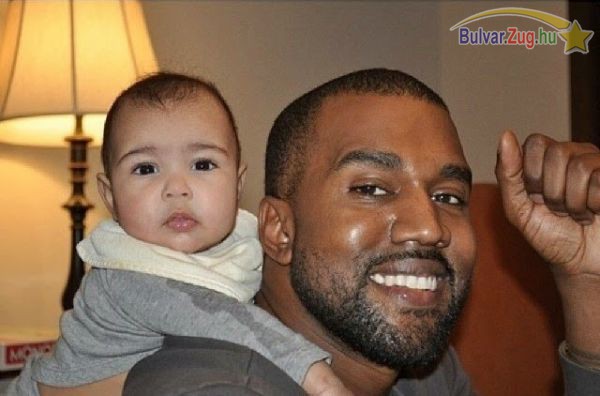 Kanye West még dolgozni is magával viszi kislányát